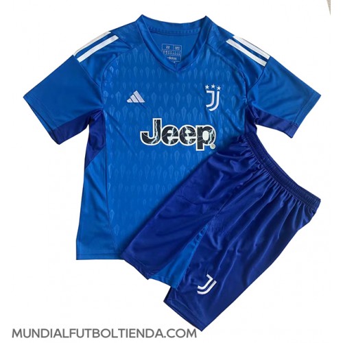 Camiseta Juventus Portero Primera Equipación Replica 2023-24 para niños mangas cortas (+ Pantalones cortos)